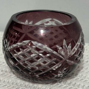 Elegant cut Purple Crystal candle holder/vase